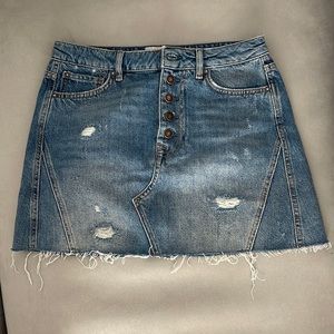 FREE PEOPLE denim skirt with pockets great condition